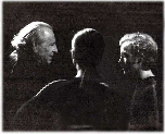 Etienne DECROUX, Joséphine NOYE MAISTRE, Thomas LEABHART. 1971.  Photo : André MAURICE